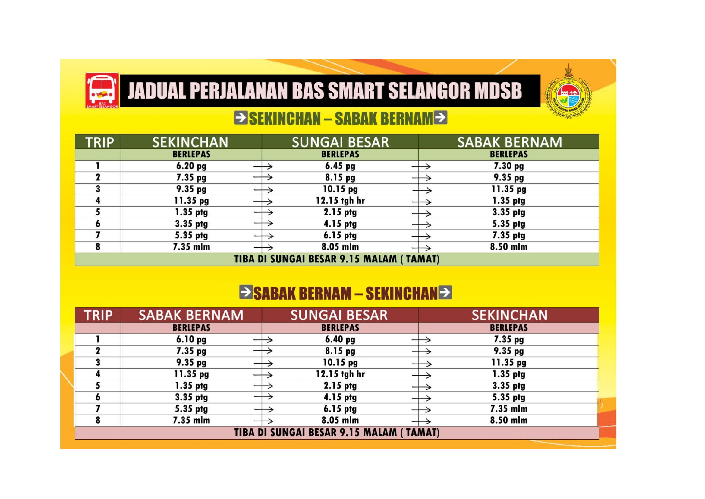 jadual perjalnan bas laluan sb01 1 0