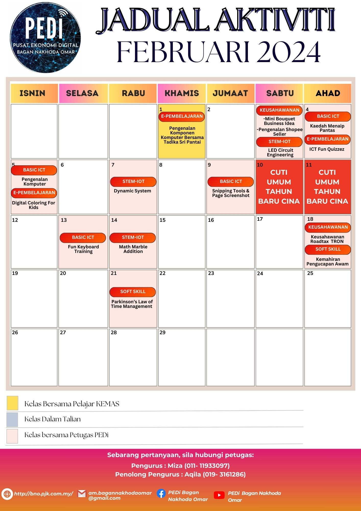 JADUAL FEBRUARI